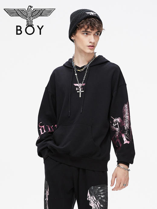 BOY2021神兽飞马宽松连帽卫衣B213NB404402 商品图1