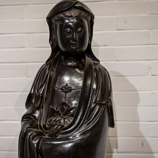 紫檀一木整雕观音立像 商品图3