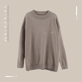 E97184368柔软舒适圆领休闲套头针织衫