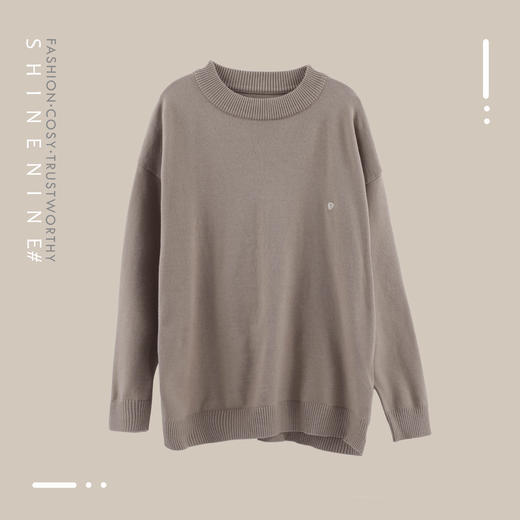 E97184368柔软舒适圆领休闲套头针织衫 商品图0