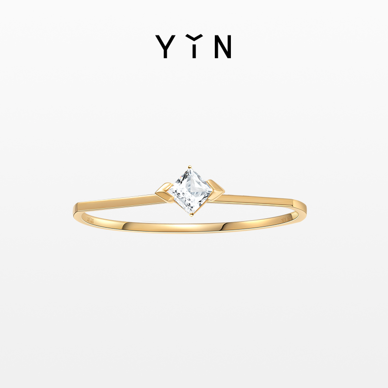 「熠」光芒系列 公主方钻石戒指