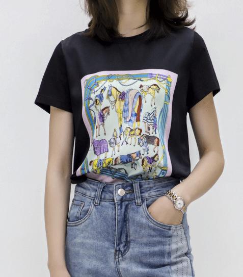 丁摩 真丝纯棉T恤半袖打底上衣XJ01-DC149-CN241-WX052 商品图10