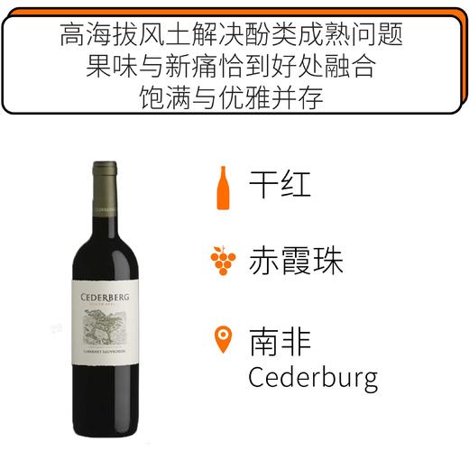 2015年塞德堡赤霞珠红葡萄酒 Cederberg Cabernet Sauvignon 2015 商品图0