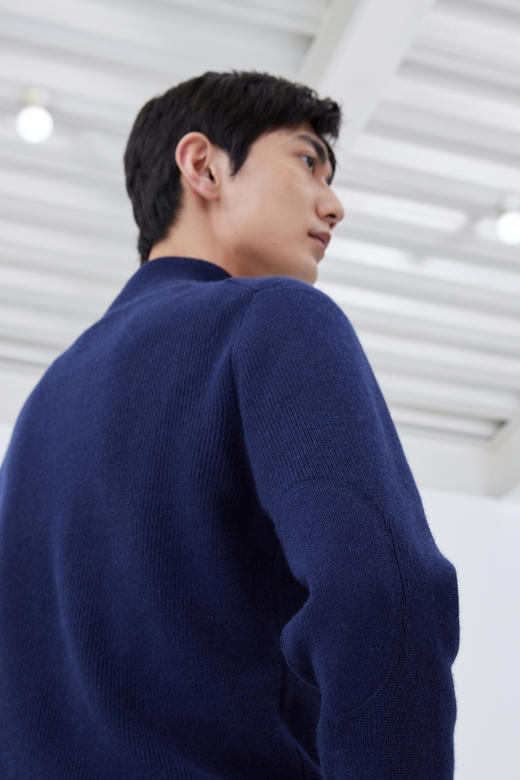 半高领拉链加厚羊绒男套衫 SJF93M202N 商品图1