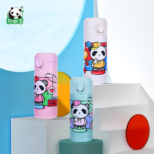 熊猫屋PANDAHOUSE 100%嘟嘟弹盖保温杯 商品图0