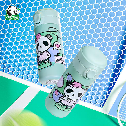 熊猫屋PANDAHOUSE 100%嘟嘟弹盖保温杯 商品图4