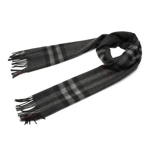 【现货秒发】BURBERRY/博柏利 男士山羊绒流苏围巾 80155381 商品图1