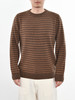 男士2021年新款纯山羊绒圆领加厚条纹套头衫 商品缩略图2