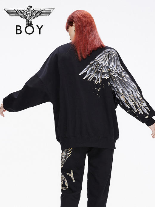 BOY2021水墨印花翅膀潮卫衣B213NB205202 商品图3