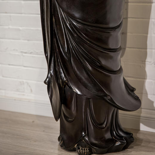 紫檀一木整雕观音立像 商品图4