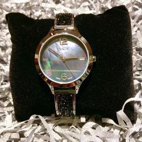 SAGA世家表 女表腕表表带镶钻水晶手表黑色