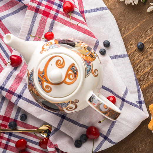 英国原产DUNOON丹侬"The Kiss"油画系列骨瓷茶壶水壶茶具 商品图2