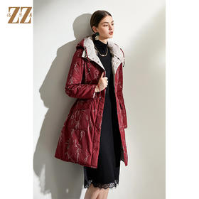 佐尔美2021冬季新品上新 双面穿时尚经典羽绒服外套女E04YY06