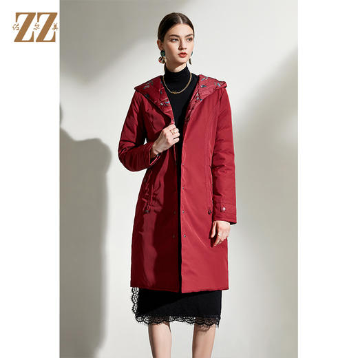 佐尔美2021冬季新款上新 双面穿时尚经典羽绒服外套女E04YY10 商品图1
