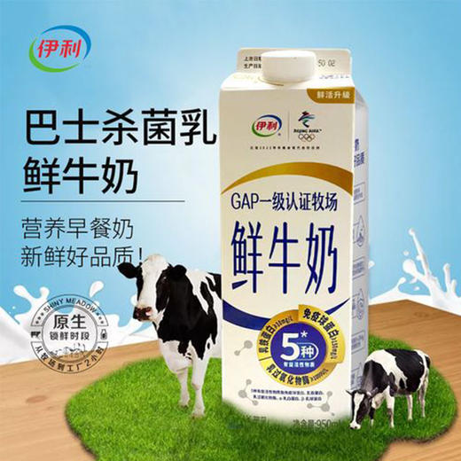 伊利屋顶包鲜牛奶950ml 商品图0