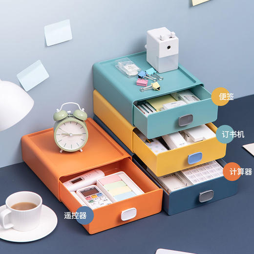 多功能ins风桌面收纳盒抽屉式化妆品盒储物盒 商品图3