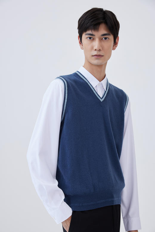  V领背心羊绒男套衫 SJF93M206N 商品图6