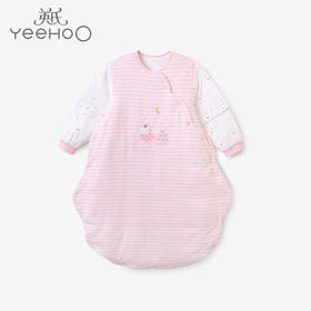 英氏-寝具类（冬）E1牧场粉厚不分腿睡袋晶粉L