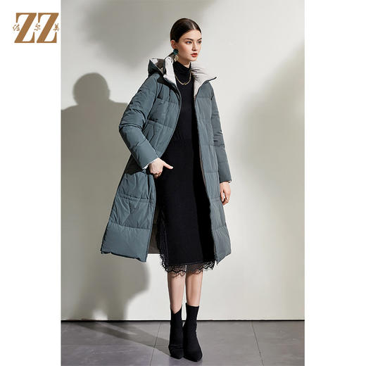 佐尔美2021冬季新款上新 双面穿时尚经典羽绒服外套女 E04YY16 商品图2