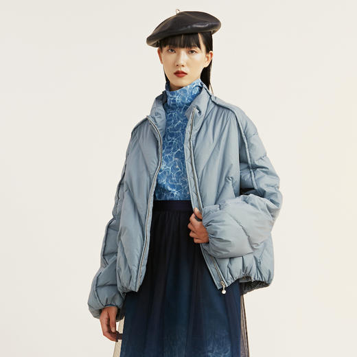 MIIDII谜底2021冬新款休闲帅气保暖短款羽绒服女214MY2405 商品图0