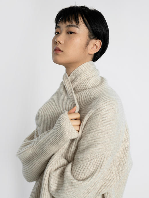 女士2021新款纯山羊绒三股加厚针织开衫 商品图1