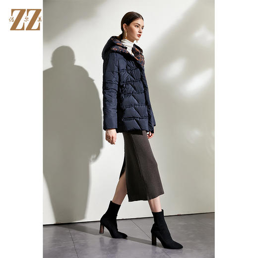 佐尔美2021冬季新品上市 经典羽绒服外套女E04YY34 商品图2