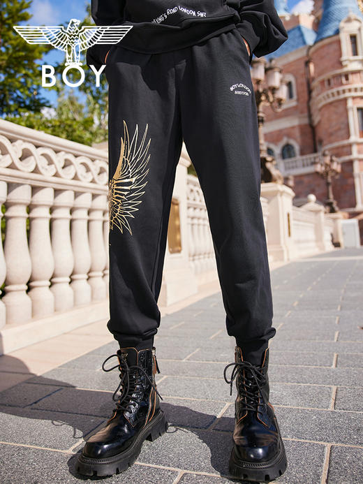 BOY烫金印花休闲裤男B213NDZ03402 商品图3