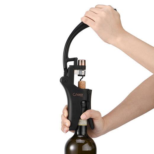 Cheer启尔 黑金兔头红酒手动开瓶器 红酒开酒器红酒起子 商品图2