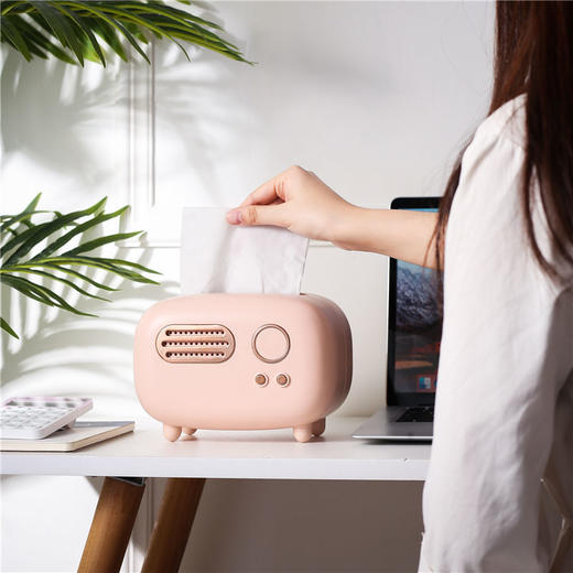 复古可爱创意纸巾盒 遥控收纳盒抽纸盒 商品图3