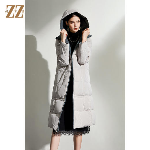 佐尔美2021冬季新款上新 双面穿时尚经典羽绒服外套女 E04YY16 商品图3