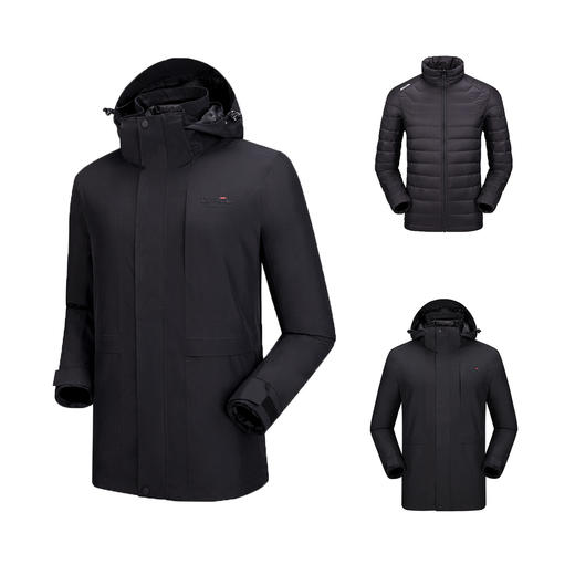 骆驼羽绒服冲锋衣男女三合一可拆卸滑雪服秋冬旅游外套A9W118126_A9W218127 商品图3