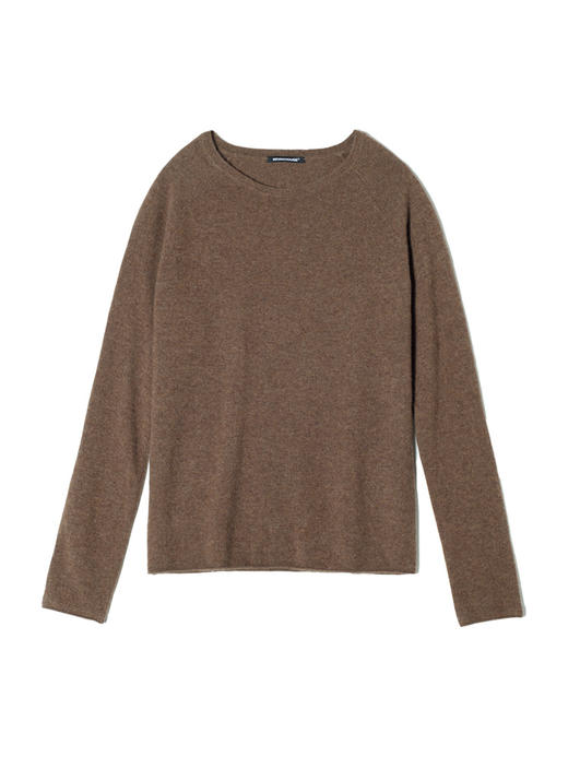 女士2021年新款纯山羊绒圆领插肩袖套头衫 商品图4