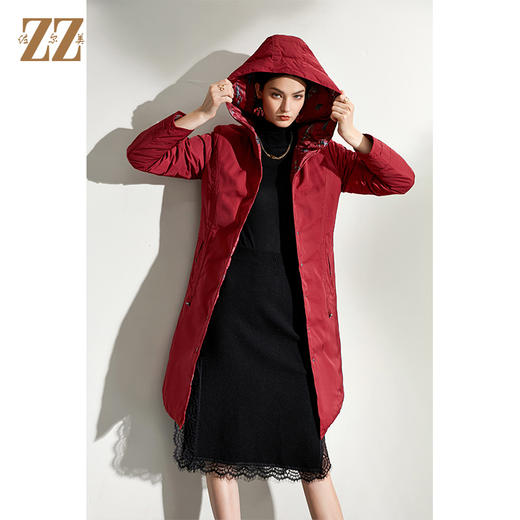 佐尔美2021冬季新款上新 双面穿时尚经典羽绒服外套女E04YY10 商品图3