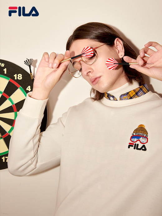 FILA斐乐套头卫衣F11M148203FWT / F11M148203FBK 商品图2
