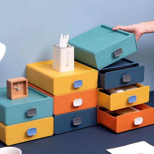 多功能ins风桌面收纳盒抽屉式化妆品盒储物盒 商品图5