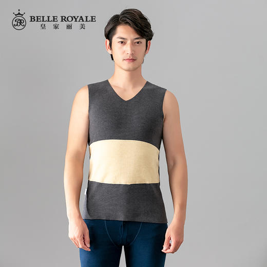 皇家丽美中厚款弹力大柔软舒适吸湿透气男士保暖背心BNN8139 商品图1