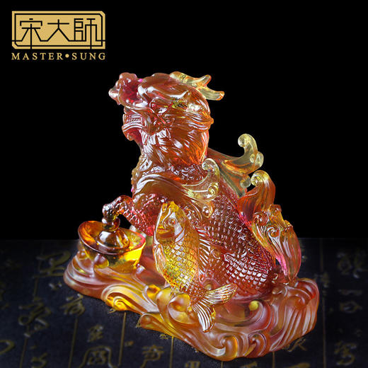 宋大师集雅轩宋韶光常年礼物古法琉璃麒麟摆件 商品图3