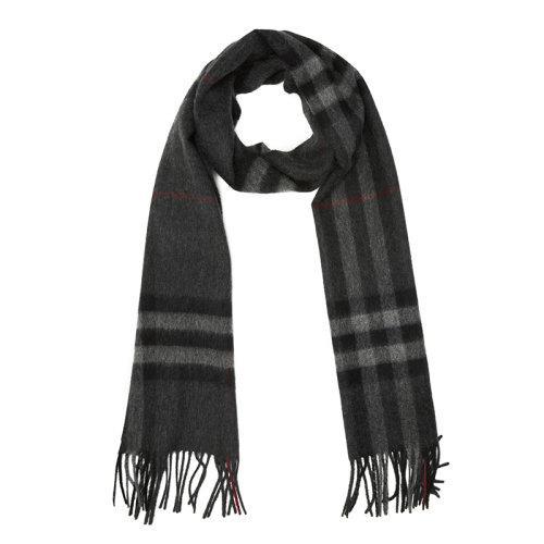 【现货秒发】BURBERRY/博柏利 男士山羊绒流苏围巾 80155381 商品图0