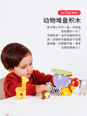 LE TOY VAN品牌 动物堆叠平衡积木
