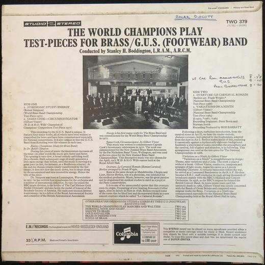 LP黑胶唱片 G.U.S.鞋子乐团《世界冠军铜管乐获奖曲目》 商品图1