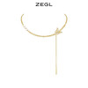 ZEGL蝴蝶项链女轻奢小众ins嘻哈复古卫衣装饰锁骨毛衣链秋冬配饰 商品缩略图0