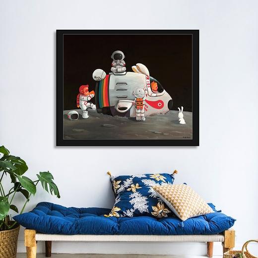 陈建周版画《飞奔去月球》99版 商品图1