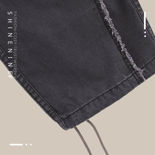 B110338132酷帅做旧直筒工装裤 商品图2