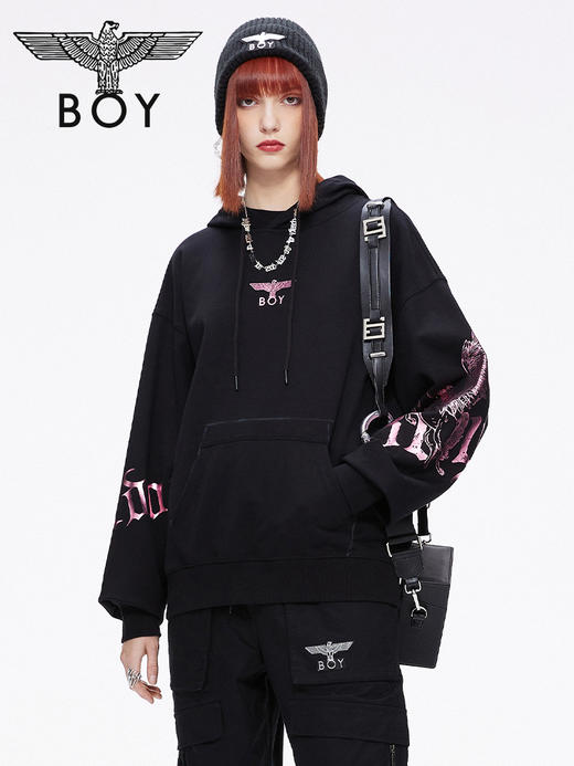 BOY2021神兽飞马宽松连帽卫衣B213NB404402 商品图3