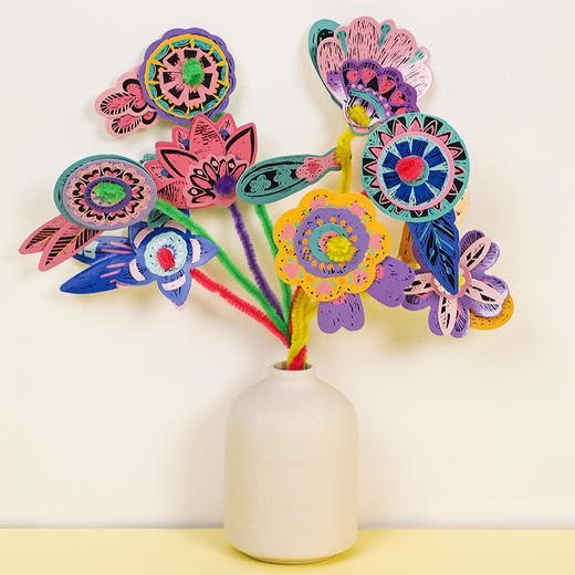 德国avenir儿童手工diy花束刮刮画 商品图4