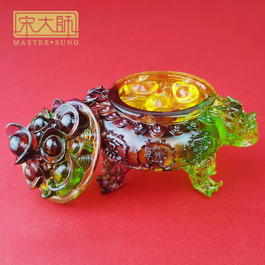 集雅轩宋韶光常年礼物聚宝盆存钱罐招财工艺品琉璃摆件 商品图2