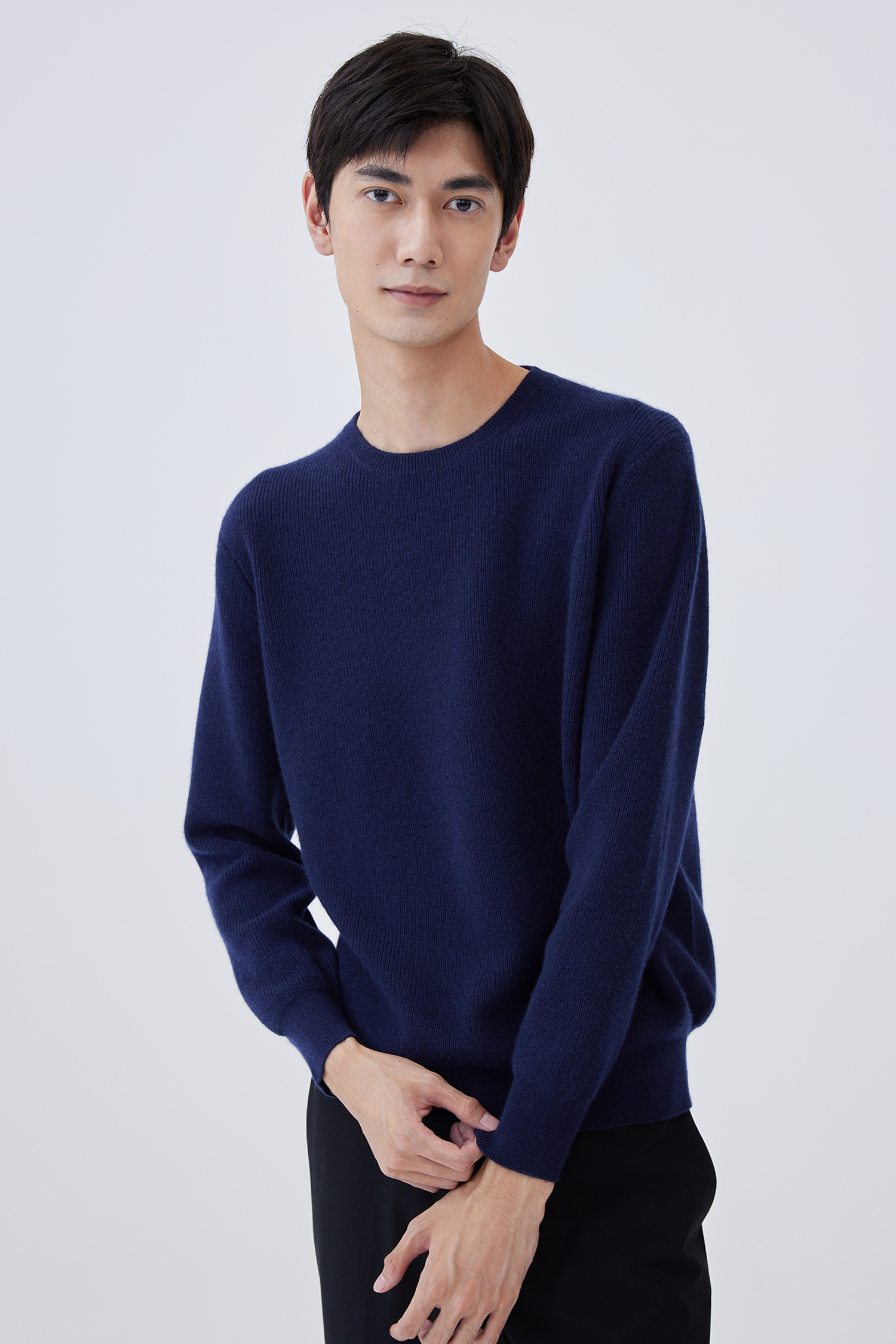 圆领加厚羊绒男套衫 SJF93M205N