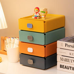 多功能ins风桌面收纳盒抽屉式化妆品盒储物盒