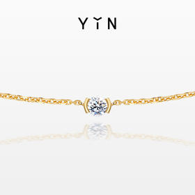 「熠」光芒系列 公主方钻/祖母绿钻/圆钻 18K金锁骨链