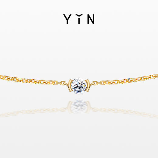 「熠」光芒系列 公主方钻/祖母绿钻/圆钻 18K金锁骨链 商品图0